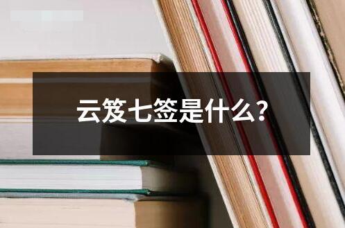 云笈七簽是什么？