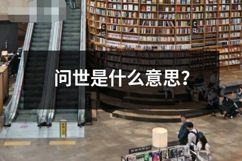 問(wèn)世是什么意思？