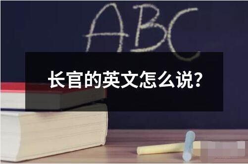 長官的英文怎么說？
