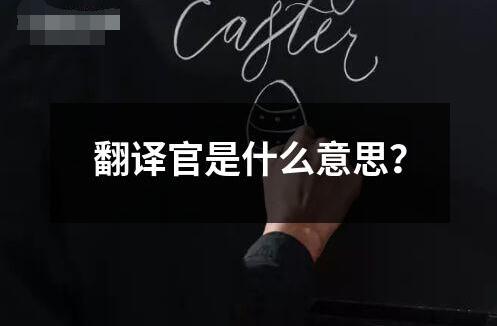 翻譯官是什么意思？