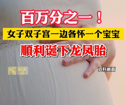 女子雙子宮懷龍鳳胎一邊各住一個(gè) 實(shí)在太罕見了