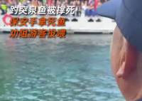 趵突泉保安勸阻喂魚:撐死好幾條了 實(shí)在太無奈了