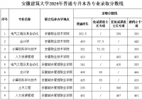 安徽建筑大學(xué)2024在安徽省錄取分?jǐn)?shù)線(各專業(yè)最低分?jǐn)?shù)線一覽表公布)