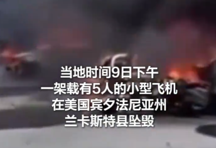 美國(guó)一飛機(jī)墜毀停車場(chǎng) 多車起火 原因竟是這樣太崩潰了