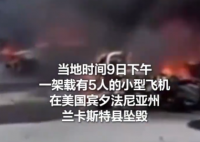 美國(guó)一飛機(jī)墜毀停車(chē)場(chǎng) 多車(chē)起火 原因竟是這樣太崩潰了